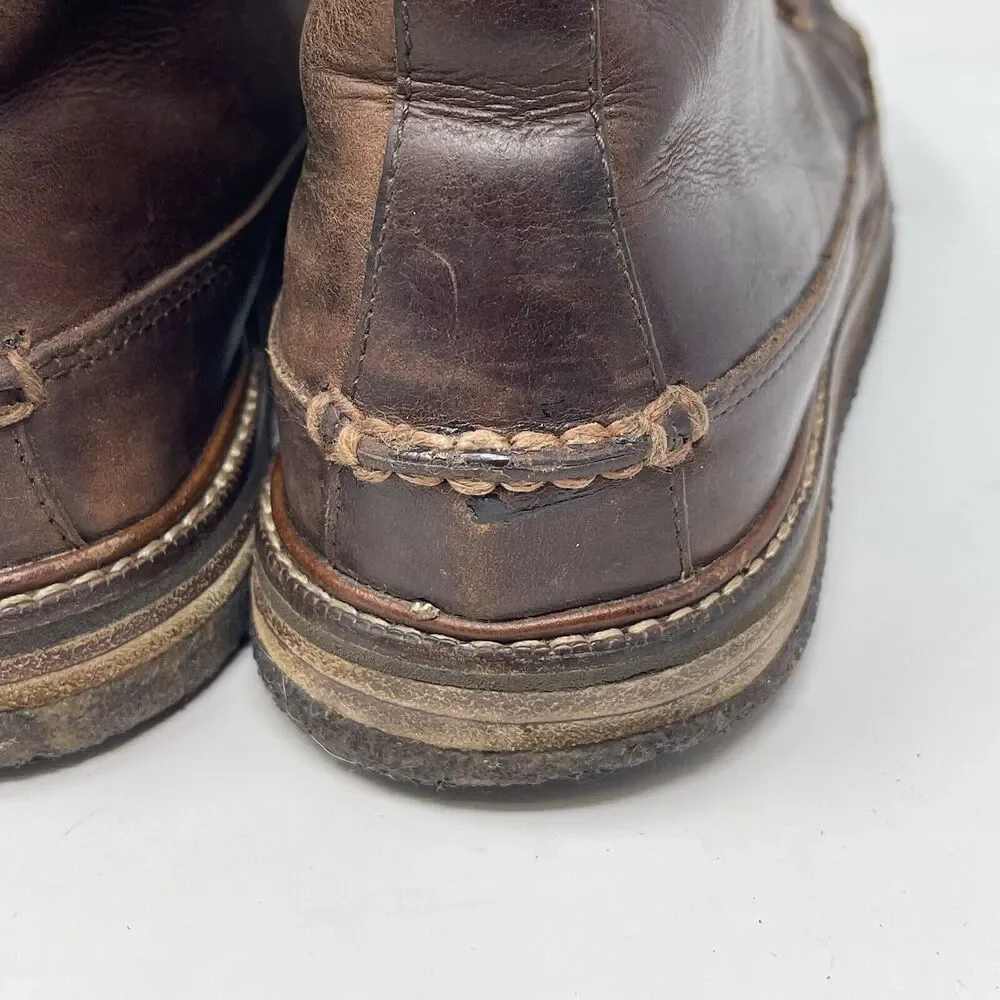 Sperry Gold Cup Chukka Boots Mens 8.5 M Brown Leather Crepe Sole Preppy Casual